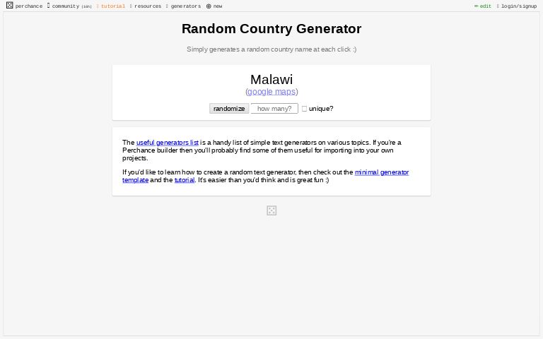 Random Country Generator