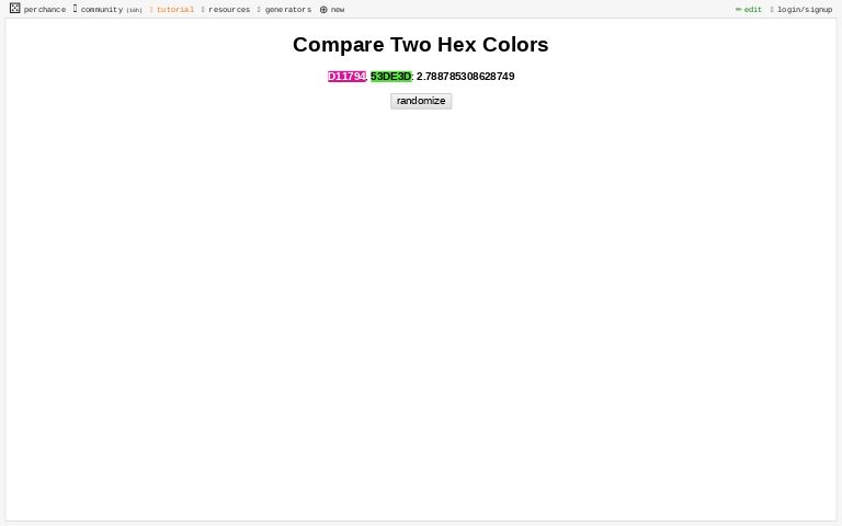 compare-two-hex-colors-perchance-generator