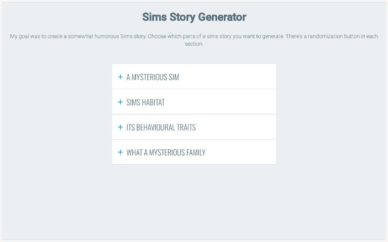 sims story generator