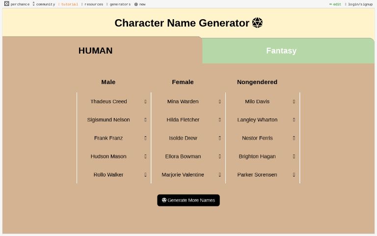 Character Name Generator