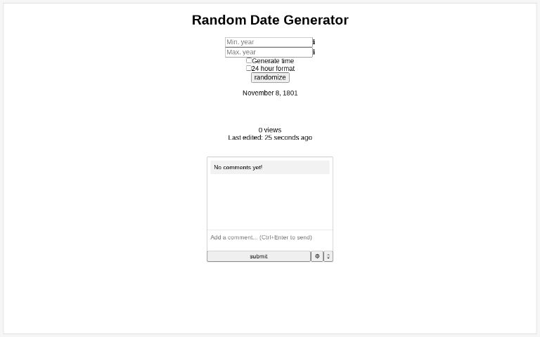 Random Date Generator
