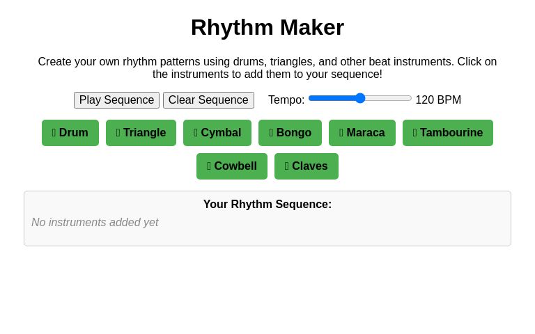 Rhythm Maker ― Perchance Generator