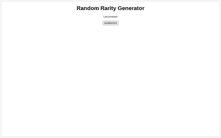 Random Rarity Generator