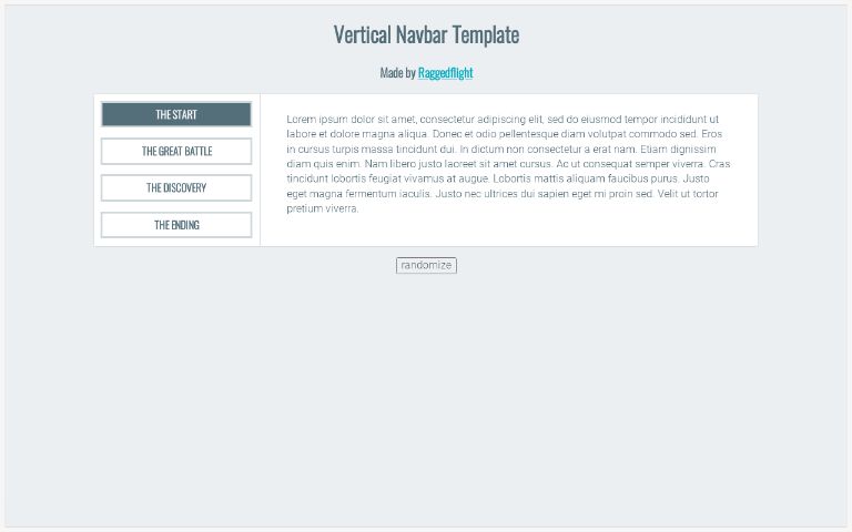 Vertical Navbar Template ― Perchance Generator
