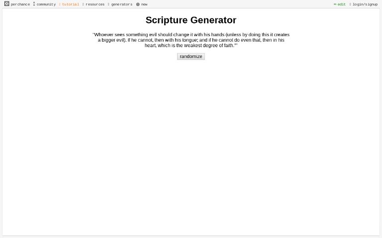Scripture Generator