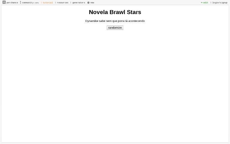 Novela Brawl Stars Perchance Generator - brawl stars ressourcengenerator