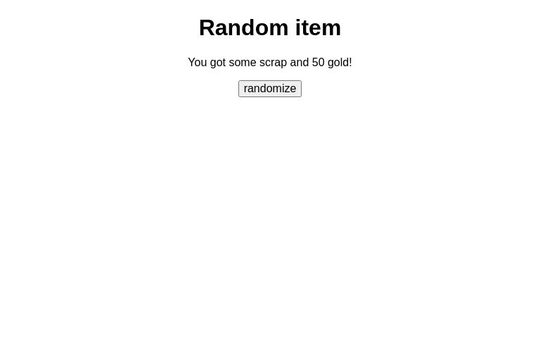Random item ― Perchance Generator