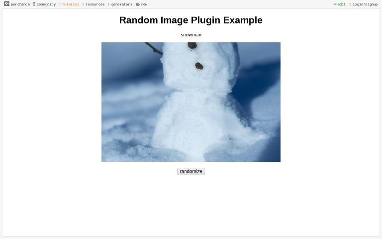 Random Image Plugin Example