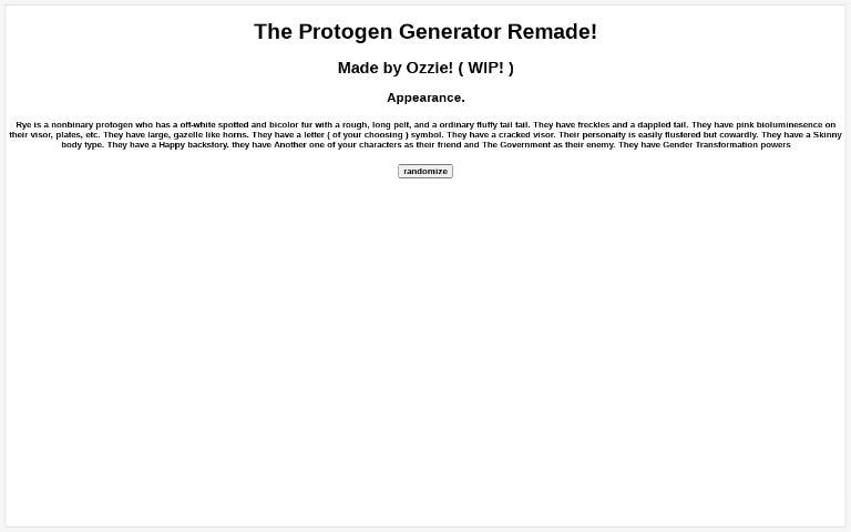 The Protogen Generator Remade!