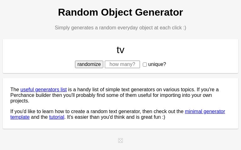 Random Object Generator