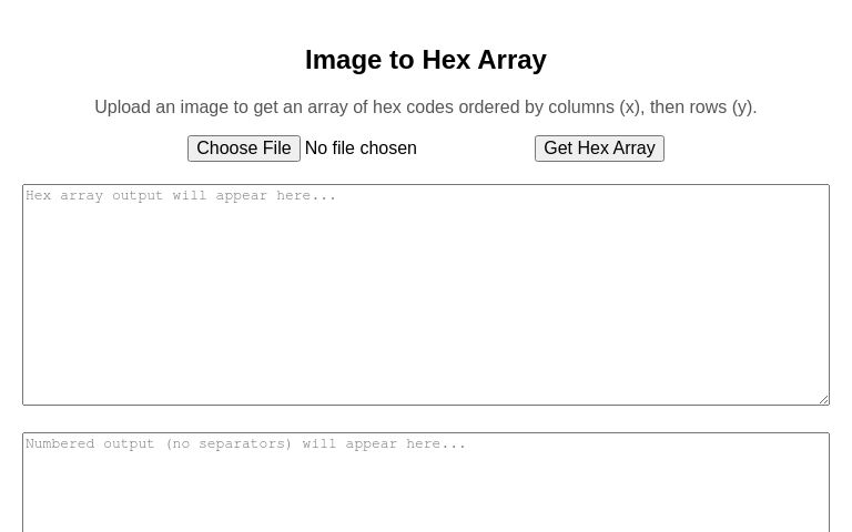 Image to Hex Array ― Perchance Generator