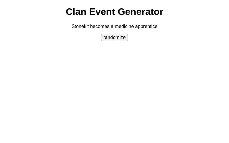 Clan Event Generator