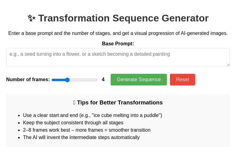 Transformation Sequence Generator