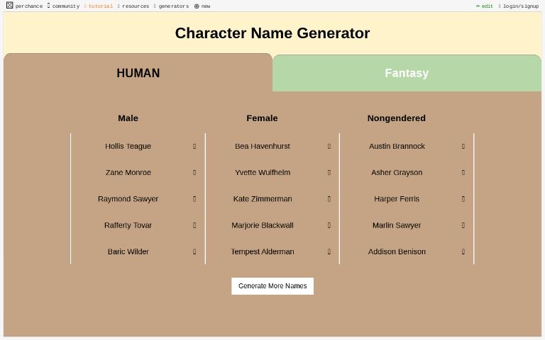 Character Name Generator