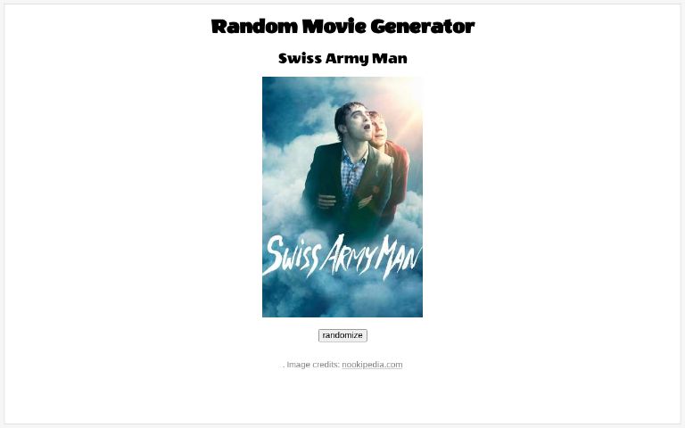 Random Movie Generator