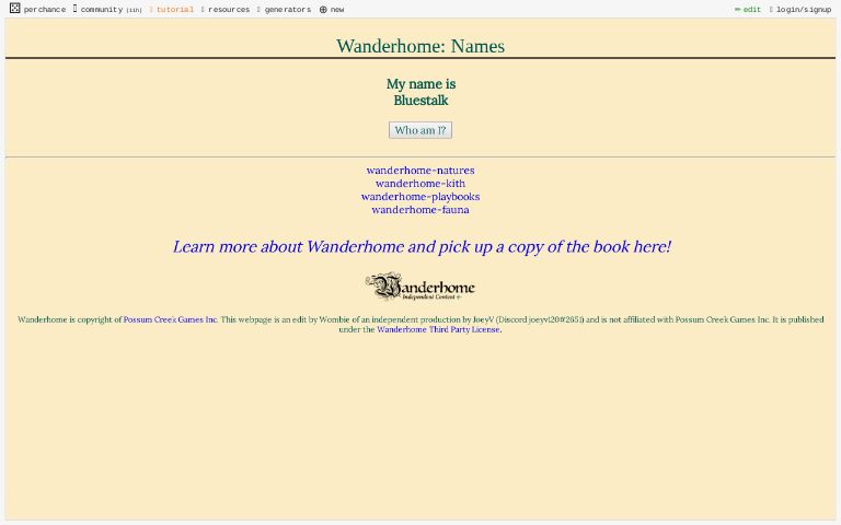 wanderhome-names-perchance-generator