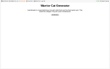 Warrior Cat Generator ― Perchance