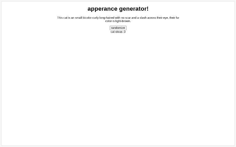 Apperance Generator