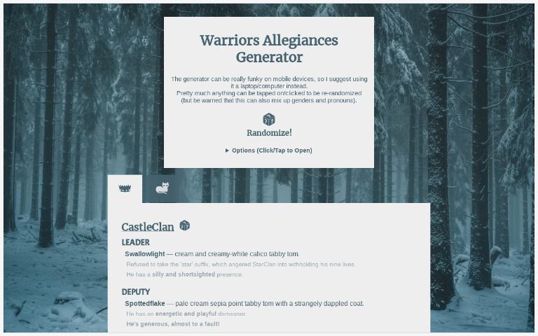 Warrior Cats Clan Generator (100+ Clan Ideas) 🐱