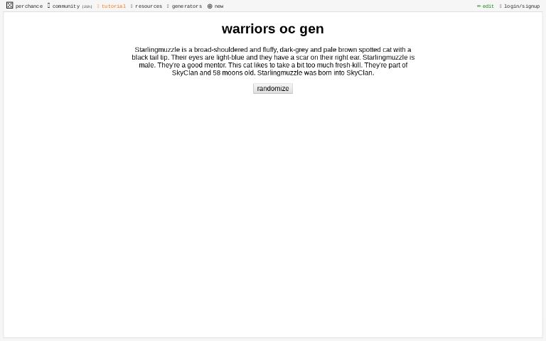 Warriors Oc Gen