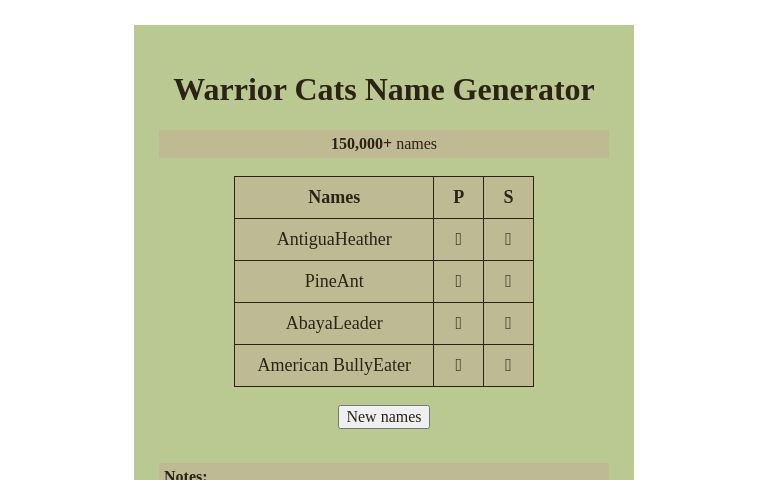 I'm made my own Name Generator