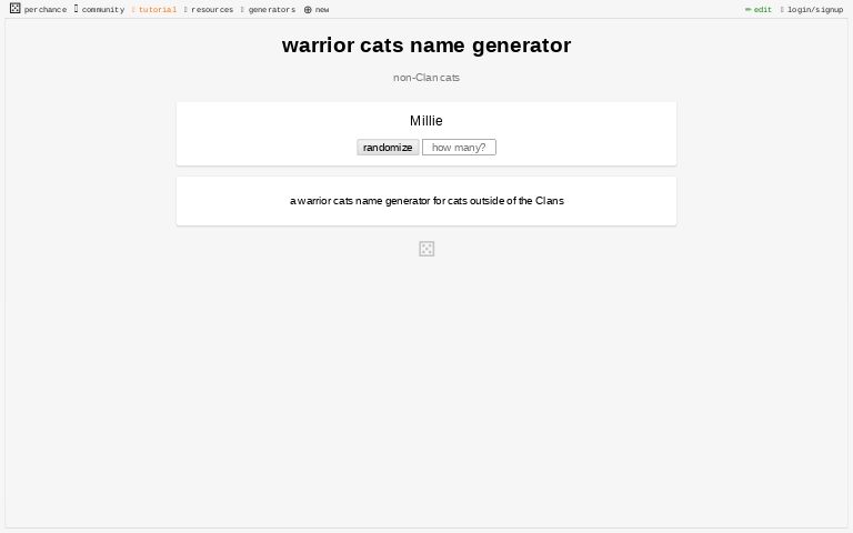 warrior cats name generator ― Perchance
