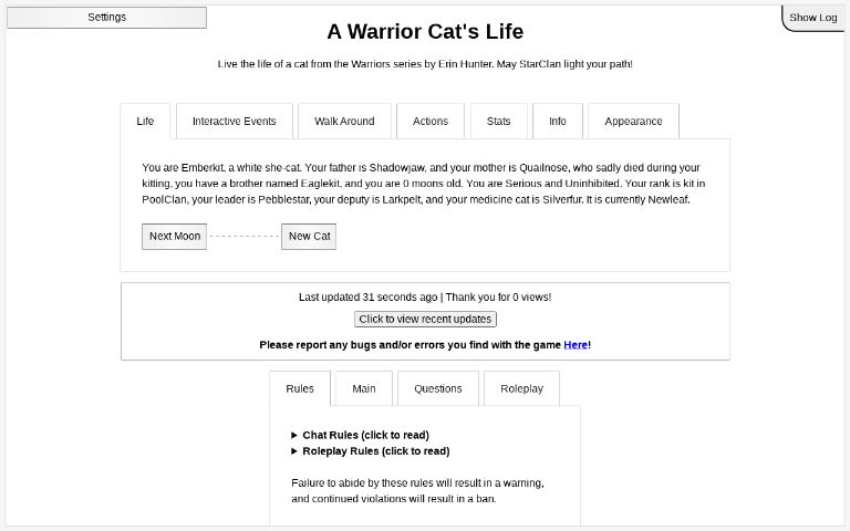 A Warrior Cat S Life Perchance Generator