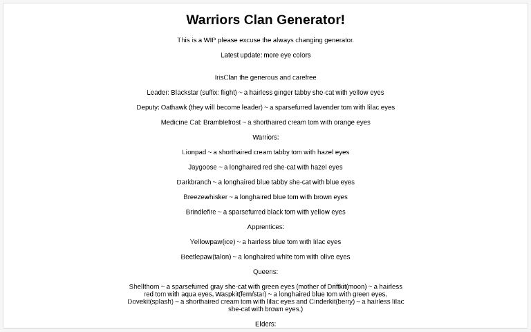 warriors-clan-generator-perchance