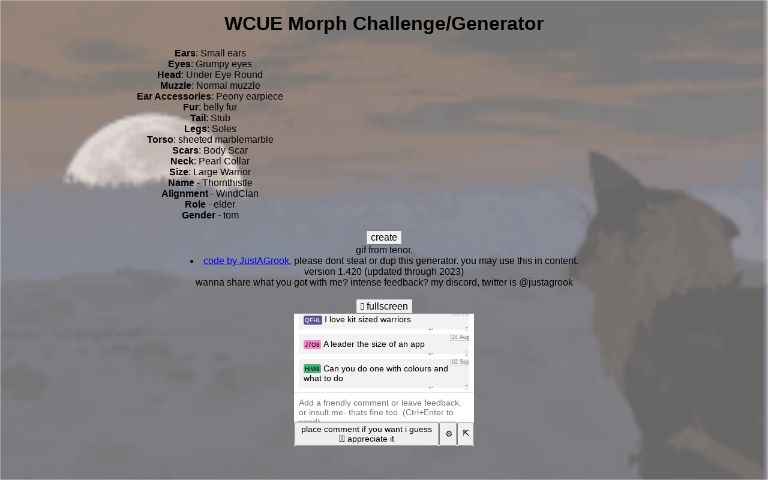 WCUE Morph Challenge/Generator