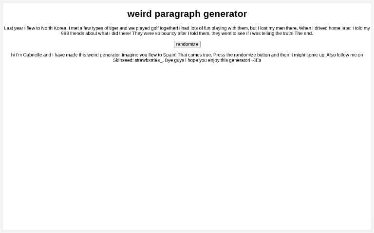 weird paragraph generator
