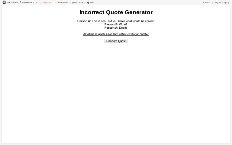 Incorrect Quote Generator ― Perchance