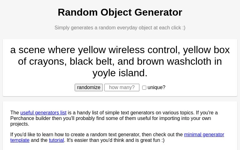 Random Object Generator