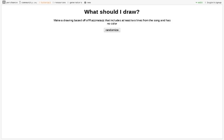 What should I draw? ― Perchance Generator