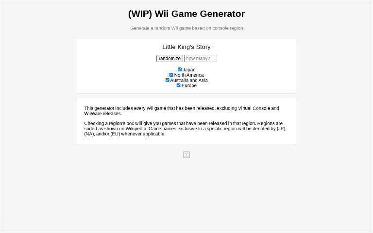 (WIP) Wii Game Generator