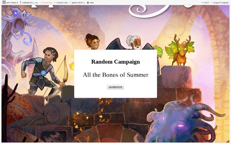 Random Campaign ― Perchance Generator