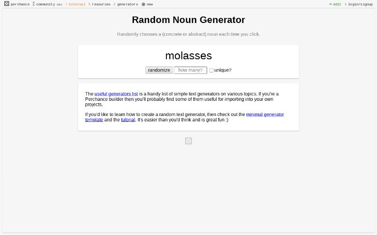 Random Noun Generator