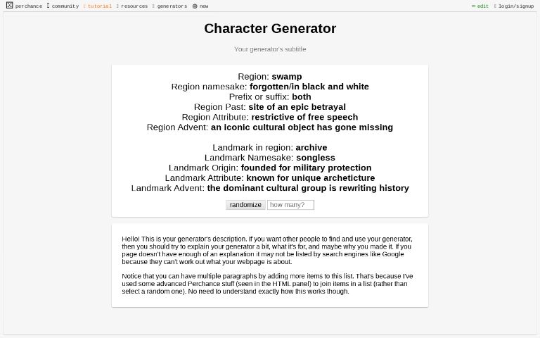 Character Generator