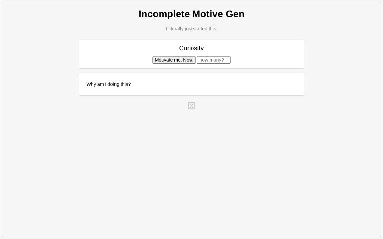Incomplete Motive Gen