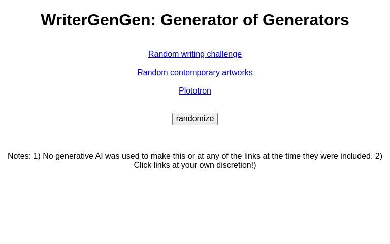 WriterGenGen: Generator of Generators