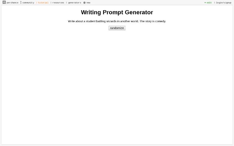 Writing Prompt Generator