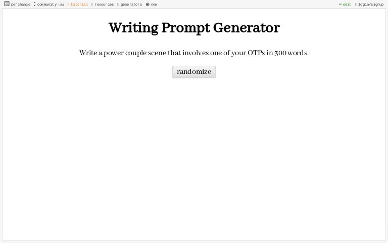 Writing Prompt Generator