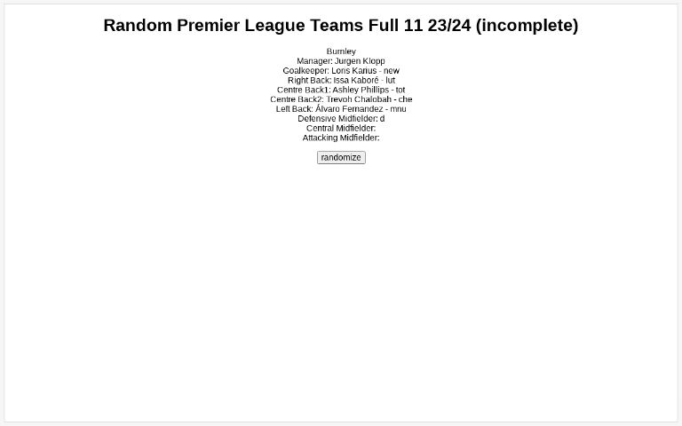 random-premier-league-teams-full-11-23-24-incomplete-perchance-generator