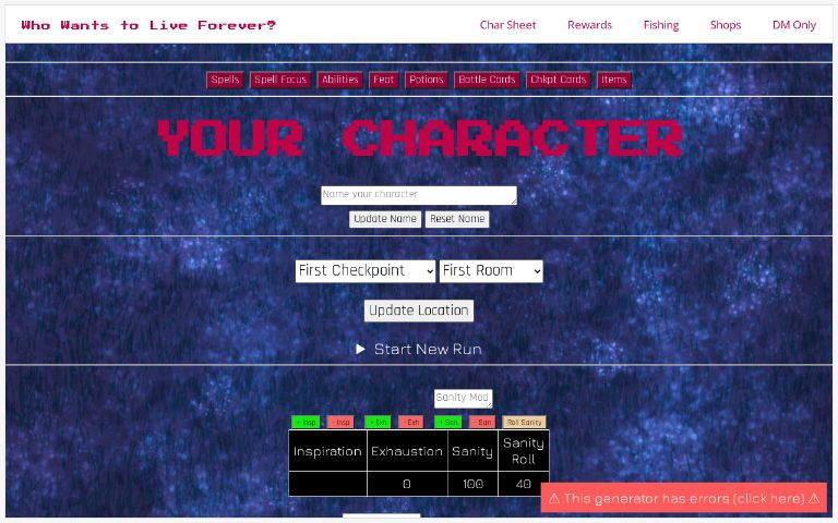 YOUR CHARACTER ― Perchance Generator