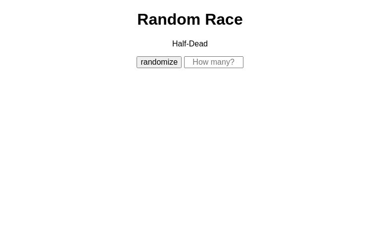 Random Race ― Perchance Generator