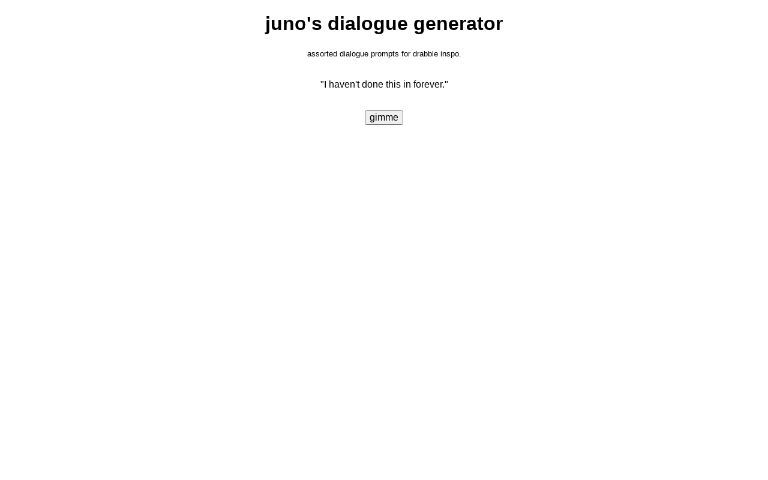 juno's dialogue generator