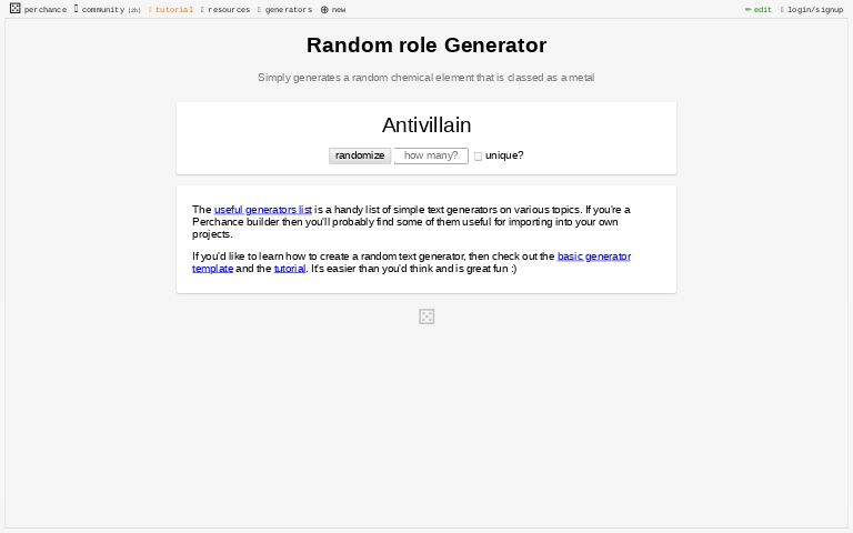 Random role Generator