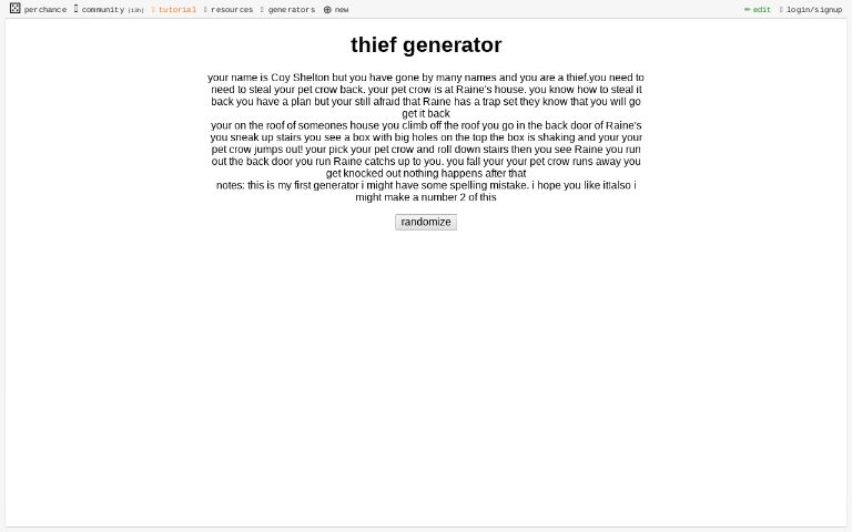 thief generator