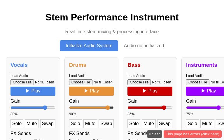 Stem Performance Instrument ― Perchance Generator