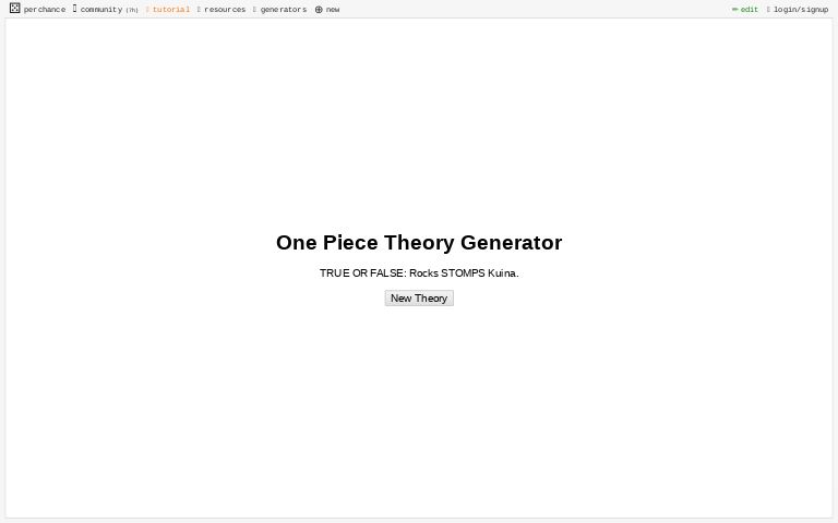 One Piece Theory Generator Perchance Org