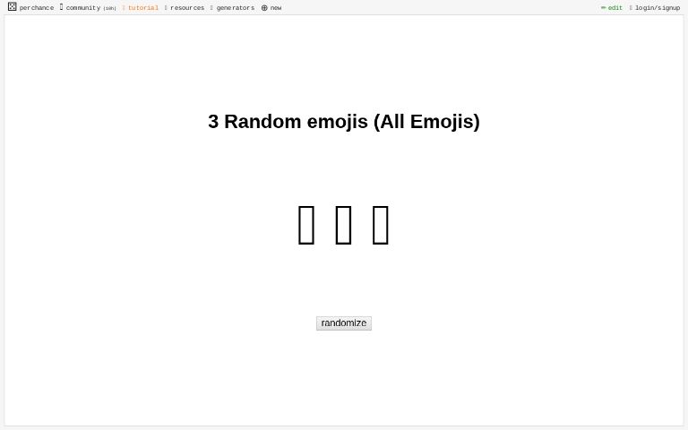 3 Random emojis (All Emojis) ― Perchance Generator